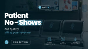 Patient no-shows concept showing empty clinic waiting chairs, highlighting lost revenue, missed appointments, and missed opportunities in healthcare practice.